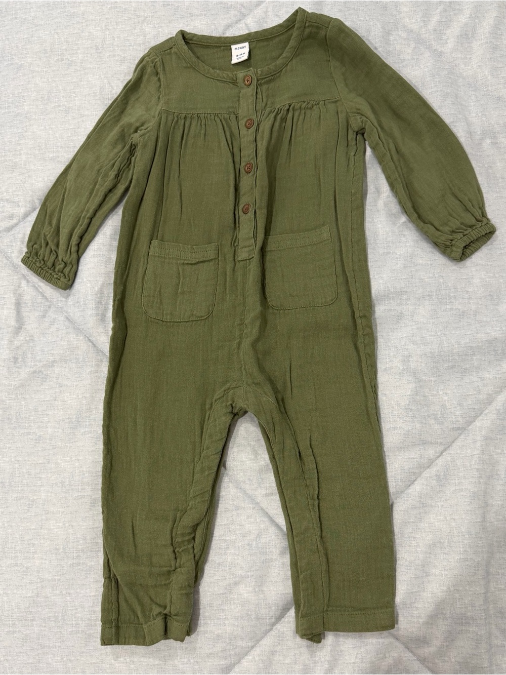 Old Navy Olive Green Baby Jumpsuit